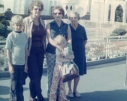 Scotty 0230.jpg: 1976 - Disneyland - Scott, Marge, Peggy, Mary and Kelli